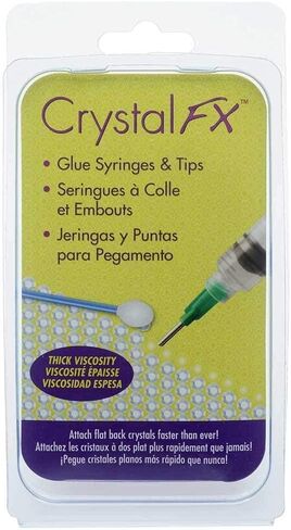 The Beadsmith Glue Syringes - CrystalFX - 4 Syringes, 4 Tips and 2 caps - Use with Thick Viscosity Glues - Precision Adhesive for Attaching Crystals, Rhinestones, Flat Back Stones, Gems & JewelsH in Kuwait