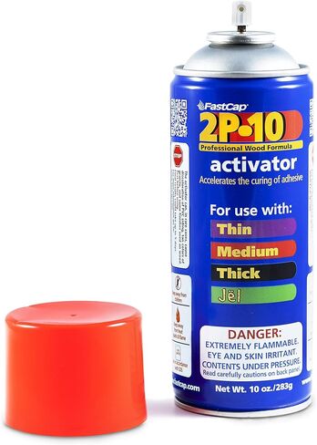 FastCap CA Super Glue - 2P-10 Thin Viscosity (2.25oz) & Activator (10oz)–Perfect for Micro Fractures Hairline Cracks-Quick Bonding, Durable, Versatile-Industrial Adhesive Professional DIY, Clear in Saudi Arabia