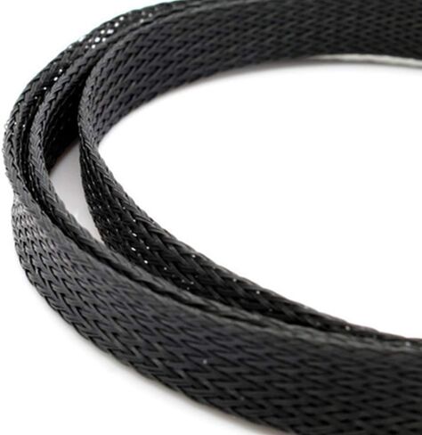 انبوب قماش قابل للانكماش بالحرارة بطول 1 انش بطول 18 قدم، غلاف بوليستر مرن منسوج بإحكام، لحزم اسلاك خراطيم السيارات والبحرية المطاطية in Kuwait