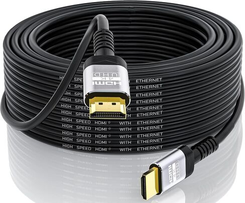 Soonsoonic 4K HDMI Cable 50Ft | High Speed HDMI 2.0 Cable & 4K@60Hz 2K 1080P 3D ARC Ethernet HDMI Cord | for UHD TV Monitor Laptop Xbox PS4/PS5 ect (15m) in Kuwait