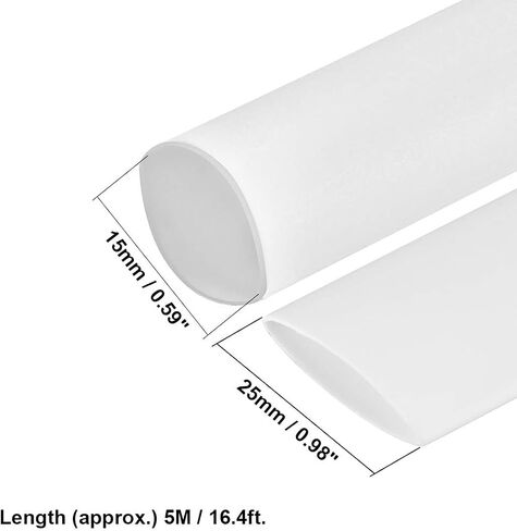 uxcell Heat Shrink Tubing, 18mm Dia 29mm Flat Width 2:1 Heat Shrink Wrap Cable Sleeve Heat Shrink Tube 5m Blue in Kuwait