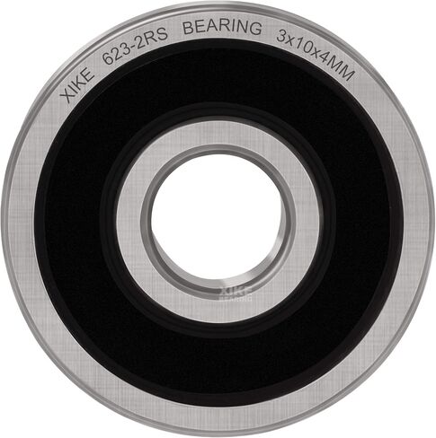 XiKe 10 Pcs 623-2RS Double Rubber Seal Bearings 4x13x5mm, Pre-Lubricated and Stable Performance and Cost Effective, Deep Groove Ball Bearings. in Saudi Arabia