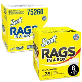Kimberly-Clark Scott 75260 Rags in a Box, White (200 Towels) in Saudi Arabia
