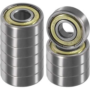 ALMOCN 10 قطعة 608ZZ محامل كرات الأخدود العميق 608 ZZ محامل ختم معدنية درع مزدوج 8x22x7 مللي متر للطابعة ثلاثية الأبعاد RepRap عجلة محامل لوح التزلج in Kuwait