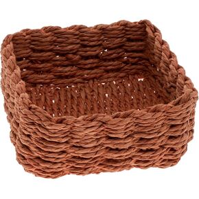 Boston International Woven Basket Napkin Holder Caddy, Cocktail Size, Dark Blue in Saudi Arabia