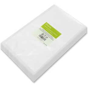 أكياس qiluprop فراغ الغذاء السداده 100 التهم حجم نصف لتر 6 "× 10"، خالية من مادة BPA، الصف التجاري محكم الغذاء فراغ السداده حقيبة، أكياس سميكة منقوشة لتخزين المواد الغذائية والطبخ فيديو Sous in Kuwait