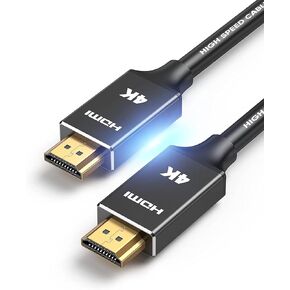 Capshi Long HDMI Cable 15FT, 4K HMDI 2.0 Cord High Speed [in-Wall CL3 Rated, 4K@30Hz 2K 1080P,Video 18Gbps], Flexible, 3D, ARC, HDCP, Compatible for Ethernet Roku TV/HDTV/PS5/Blu-ray