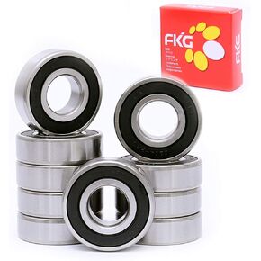 FKG 6204-2RS 20x47x14mm Deep Groove Ball Bearing Double Rubber Seal Bearings Pre-Lubricated 10 Pcs in Saudi Arabia