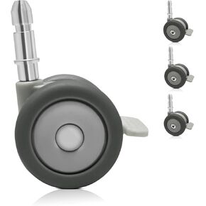 Swivel Stem Casters with Brake Lock for AMKE TC843 Bassinet/Bedside Sleeper, Heavy Duty PU Rubber Wheels,4 Packs,Gray, in Kuwait