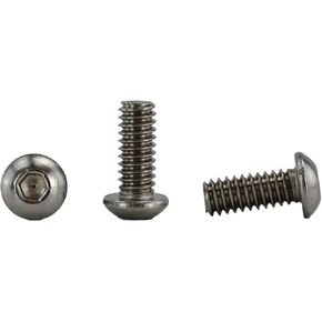 Stainless 1/4-20 x 3/4" (1/2" to 3" Available) Socket Button Head Cap Screws, Full Thread, Hex Drive, Stainless Steel 18-8, Coarse Thread (1/4-20 x 3/4)