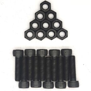 M8-1.25x30mm 12.9 Grade Alloy Steel Socket Head Cap Screws Bolts with Hex Nuts Allen Socket Drive Black Oxide Finish 12.9 Class 10sets in Kuwait