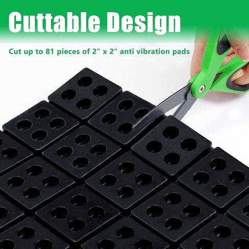 وسادة مقاومة للاهتزاز من المطاط من Forestchill، مقاس 45.72 سم × 45.72 سم × 1.9 سم، وسادة عزل اهتزاز الوافل شديدة التحمل لأجهزة التدفئة والتهوية وتكييف الهواء، وضاغط الهواء، والغسالة والمجفف، ووحدة مكيف الهواء in Kuwait