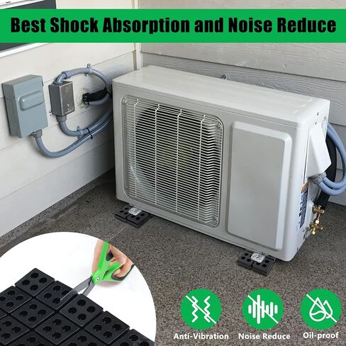 وسادة مقاومة للاهتزاز من المطاط من Forestchill، مقاس 45.72 سم × 45.72 سم × 1.9 سم، وسادة عزل اهتزاز الوافل شديدة التحمل لأجهزة التدفئة والتهوية وتكييف الهواء، وضاغط الهواء، والغسالة والمجفف، ووحدة مكيف الهواء in Kuwait