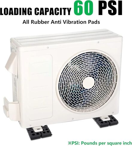 وسادة مقاومة للاهتزاز من المطاط من Forestchill، مقاس 45.72 سم × 45.72 سم × 1.9 سم، وسادة عزل اهتزاز الوافل شديدة التحمل لأجهزة التدفئة والتهوية وتكييف الهواء، وضاغط الهواء، والغسالة والمجفف، ووحدة مكيف الهواء in Kuwait