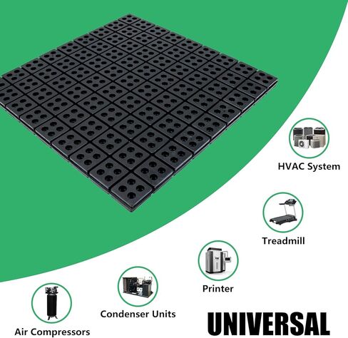 وسادة مقاومة للاهتزاز من المطاط من Forestchill، مقاس 45.72 سم × 45.72 سم × 1.9 سم، وسادة عزل اهتزاز الوافل شديدة التحمل لأجهزة التدفئة والتهوية وتكييف الهواء، وضاغط الهواء، والغسالة والمجفف، ووحدة مكيف الهواء in Kuwait