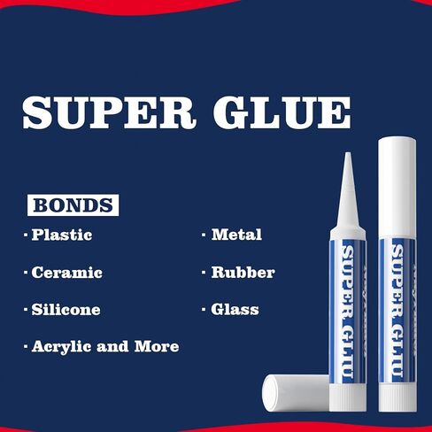 Super Glue Gel, Plastic Glue, Glass Glue, 3 Gram x 12 All Purpose Glue, Cyanoacrylate Glue for Plastic, Ceramic, Metal, DIY Craft and More. in Kuwait