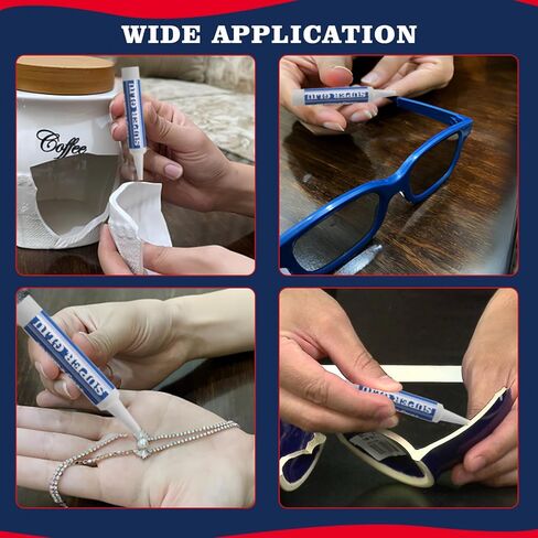Super Glue Gel, Plastic Glue, Glass Glue, 3 Gram x 12 All Purpose Glue, Cyanoacrylate Glue for Plastic, Ceramic, Metal, DIY Craft and More. in Kuwait