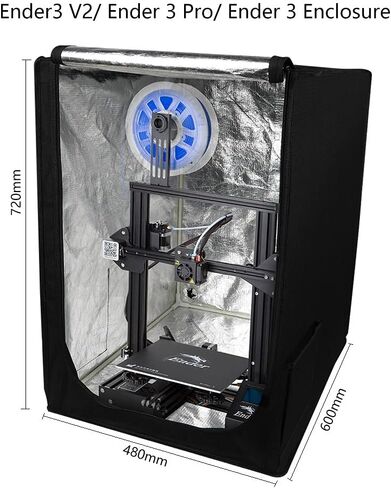 Creality Ender Enclosure Fireproof and Dustproof for Ender 3V2/Ender 3V2 Neo/Ender 3 Pro/Ender 3/Ender 3 Neo for Anycubic Elegoo 3D Printer 18.89 * 23.62 * 28.34"/480 * 600 * 720mm in Saudi Arabia