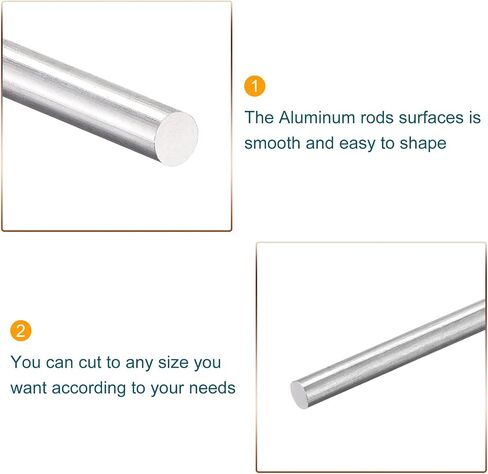 MECCANIXITY Aluminum Solid Round Rod 3mm Diameter 400mm Length Lathe Bar Stock for DIY Craft Pack of 5Pcs in Saudi Arabia