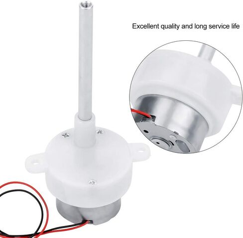 محرك تروس منخفض السرعة DC 12V بديل محرك تروس دودة صغير بعمود طويل لسيارة التحكم عن بعد وطائرات التحكم عن بعد in Kuwait