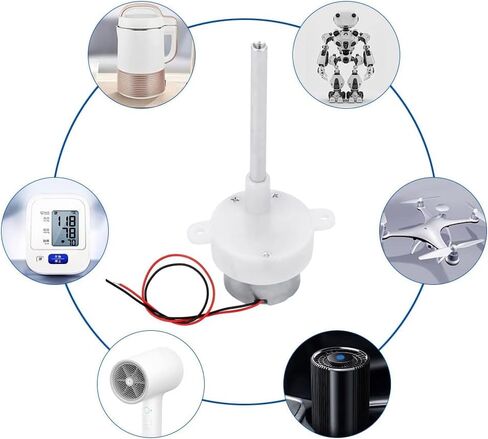 محرك تروس منخفض السرعة DC 12V بديل محرك تروس دودة صغير بعمود طويل لسيارة التحكم عن بعد وطائرات التحكم عن بعد in Kuwait