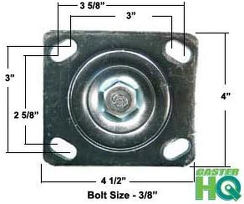 مجموعة عجلات شديدة التحمل مقاس 6 × 2 بوصة مكونة من 4-2 عجلات دوارة وعجلتين صلبتين - 3600 رطل لكل مجموعة مكونة من 4 قطع - (4 عبوات) - بولي يوريثين أحمر داكن على قلب بولي أوليفين أسود - عجلات العلامة التجارية CasterHQ in Kuwait