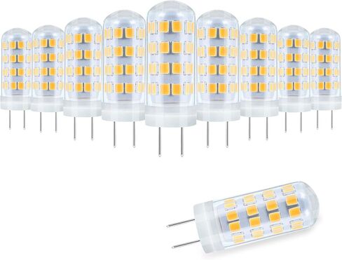 MINYAN G4 LED Bulb 10pcs 5W 110V~130V Daylight White No-Flicker Daylight White G4 Light Bulbs Replacement JC Bi-Pin Base G4 Bulb for Landscape Bulbs (6000K) in Saudi Arabia