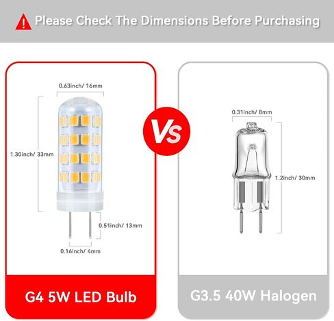 MINYAN G4 LED Bulb 10pcs 5W 110V~130V Daylight White No-Flicker Daylight White G4 Light Bulbs Replacement JC Bi-Pin Base G4 Bulb for Landscape Bulbs (6000K) in Saudi Arabia