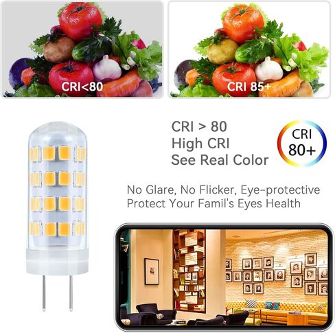 MINYAN G4 LED Bulb 10pcs 5W 110V~130V Daylight White No-Flicker Daylight White G4 Light Bulbs Replacement JC Bi-Pin Base G4 Bulb for Landscape Bulbs (6000K) in Saudi Arabia
