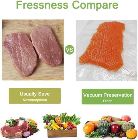 VAS Vacuum Sealer Bags 2 Pack- 8x50, 11x50 2 pack for Food Saver, Seal a Meal, BPA Free, Heavy Duty, Great for vac storage - Food Preserving Bag in Kuwait