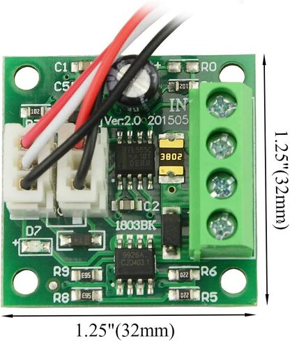 XINGYHENG 2 قطعة وحدة تحكم في سرعة محرك التيار المستمر 1.8 فولت 3 فولت 5 فولت 6 فولت 12 فولت 2 أمبير 1803BKW مفتاح تشغيل قابل للتعديل، وحدة تحكم في درجة الحرارة الخفيفة، تنظيم التيار، خافت صغير للغاية مع مقبض التحكم في السرعة in Kuwait