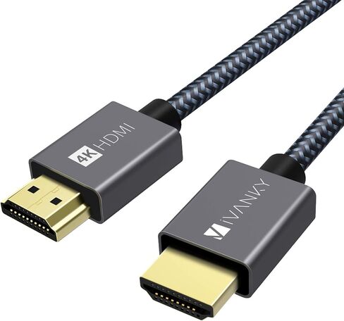 IVANKY 10K 8K HDMI Cable 10 ft, 48Gbps HDMI 2.1 Cable Ultra High Speed | 8K@60Hz, 4K@120Hz, HDR/eARC/HDCP 2.2&2.3, Braided HDMI Cord 10ft Compatible for Roku TV/PS5/Xbox /Laptop/ Monitor/ PC/ Switch in Kuwait