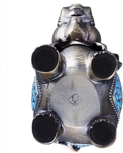 Metal Elephant Ashtray with Lid Windproof Ashtray Outdoor, Indoor Ashtray Ash Tray for Weed, Vintage Practical Decoration Ashtrays for Cigarettes Great Gift for Men Women-Bronze in Kuwait