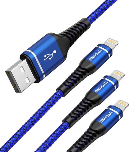 iPhone Charger Cable [Apple MFi Certified] USB to Lightning Cable 6FT 3Pack in Kuwait