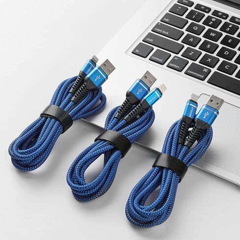 iPhone Charger Cable [Apple MFi Certified] USB to Lightning Cable 6FT 3Pack in Kuwait