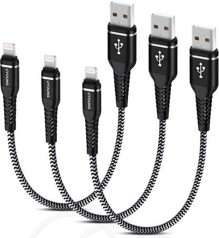 iPhone Charger Cable [Apple MFi Certified] USB to Lightning Cable 6FT 3Pack in Kuwait