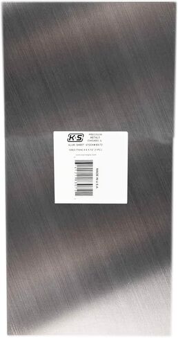 K & S K&S 83072 Aluminum Sheet, 125" Thick x 6" Wide x 12" Long, 1 Piece, Made in The USA in Saudi Arabia
