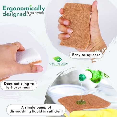 Biodegradable Sponges 12 Pack of Sponges Kitchen Natural Sponges for Dishes Natural Sponge - Dish Sponge Eco Friendly Sponges Natural Kitchen Sponge in Saudi Arabia