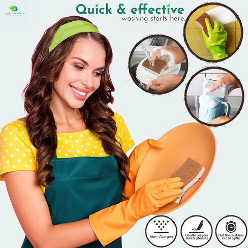 Biodegradable Sponges 12 Pack of Sponges Kitchen Natural Sponges for Dishes Natural Sponge - Dish Sponge Eco Friendly Sponges Natural Kitchen Sponge in Saudi Arabia