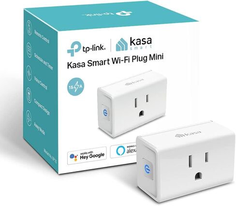 Kasa Smart Plug Ultra Mini 15A، منفذ Wi-Fi للمنزل الذكي يعمل مع Alexa وGoogle Home وIFTTT، لا يتطلب محورًا، معتمد من UL، 2.4G WiFi فقط، حزمة واحدة (EP10)، أبيض in Kuwait