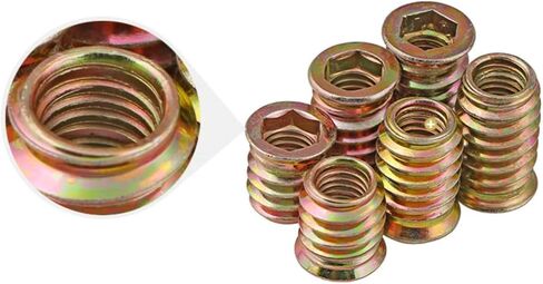 أثاث إدراج صامولة موصل عرافة مأخذ رأس مكسبات متري ملولب لأثاث الخشب مسمار قياسي قفل الأجهزة مجموعة مجموعة أدوات M4 M5 M6 M8 M10 سبائك الزنك لوحة 105 قطع in Kuwait