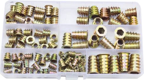 أثاث إدراج صامولة موصل عرافة مأخذ رأس مكسبات متري ملولب لأثاث الخشب مسمار قياسي قفل الأجهزة مجموعة مجموعة أدوات M4 M5 M6 M8 M10 سبائك الزنك لوحة 105 قطع in Kuwait