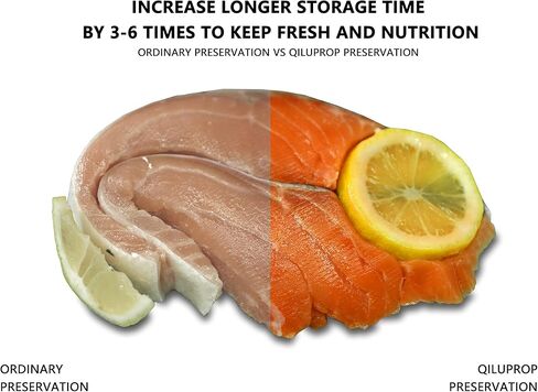 أكياس qiluprop فراغ الغذاء السداده 100 التهم حجم نصف لتر 6 "× 10"، خالية من مادة BPA، الصف التجاري محكم الغذاء فراغ السداده حقيبة، أكياس سميكة منقوشة لتخزين المواد الغذائية والطبخ فيديو Sous in Kuwait