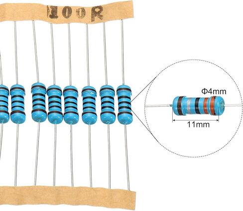 مجموعة متنوعة من مقاومات الأفلام المعدنية 300 قطعة من باتيكل 0.1 أوم - 750 أوم، 30 قيمة 1 وات 1% تسامح لتجارب المشاريع التي تصنعها بنفسك in Kuwait