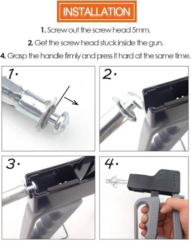 Rustark 52-Pcs 6 Sizes Heavy Duty Zinc Plated Steel Molly Bolt Drive Hollow Wall Anchor Screws Assortment Kit for Drywall Sheetrock in Saudi Arabia