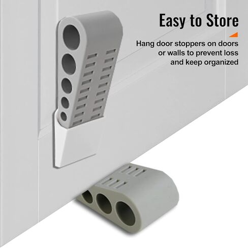 Door Stoppers, Anti-Slip Rubber Door Stop with Holder, Door Stops for Bottom of Door, Works on All Floor Types in Saudi Arabia