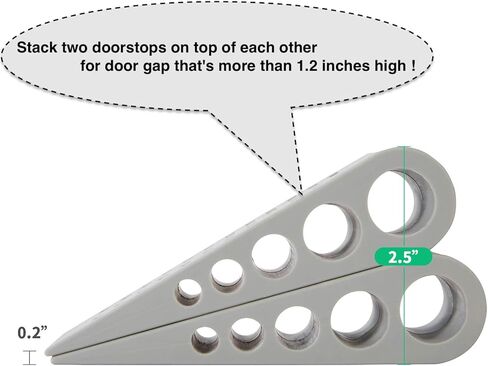 Door Stoppers, Anti-Slip Rubber Door Stop with Holder, Door Stops for Bottom of Door, Works on All Floor Types in Saudi Arabia