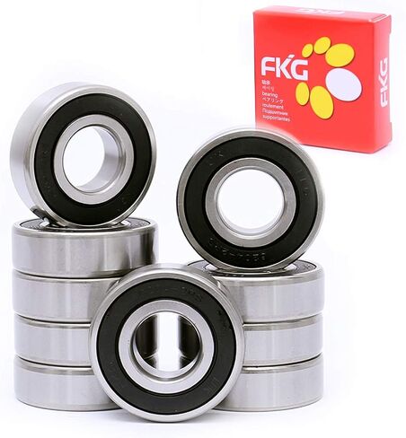 FKG 6204-2RS 20x47x14mm Deep Groove Ball Bearing Double Rubber Seal Bearings Pre-Lubricated 10 Pcs in Saudi Arabia