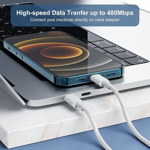 6ft iPhone Charger USB C Lightning Cable,Usbc to Lighting Fast Charging Cord for iPhone 13 12 Charger Cable 6 ft【Apple MFi Certified】,Long Type C Wire for Apple iPhone14 13 12 ProMax 11 X XS XR 8 Plus in Kuwait