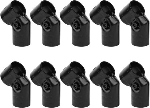 وصلة معدنية بزاوية تثبيت 45 درجة سوداء من 10 قطع، مشابك انابيب على شكل حرف T بمنفذين تناسب انابيب بقطر خارجي 1.1 انش (28 ملم)، تركيبات انابيب معيارية لارفف العمل الهزيلة، سمك 2.3 ملم، ستيل كربوني in Kuwait